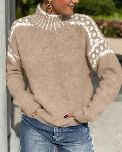 Tressia - Turtle Neck Knitted Sweater