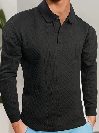 Benoit - Lior Textured T-shirt With Jacquard Collar