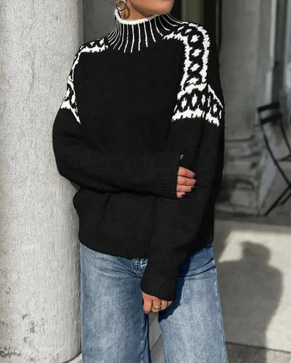 Tressia - Turtle Neck Knitted Sweater